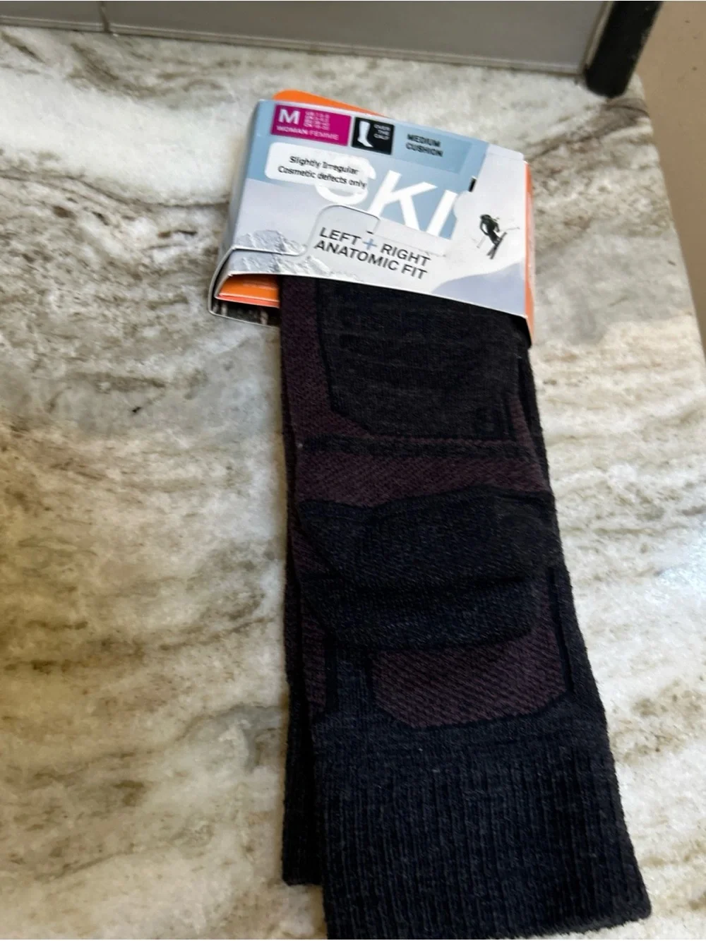 ICEBREAKER MERINO WOOL OVER THE CALF Women SKI SOCKS SZ M Cushions